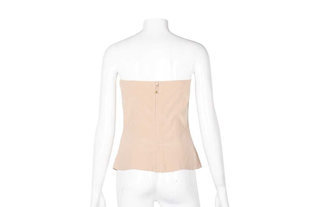 Gucci Beige Silk Bustier Top - Size 42 - Image 2 of 3