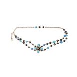 Chanel Blue Bead CC Chain Belt