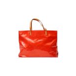 Louis Vuitton Red Monogram Vernis Reade GM