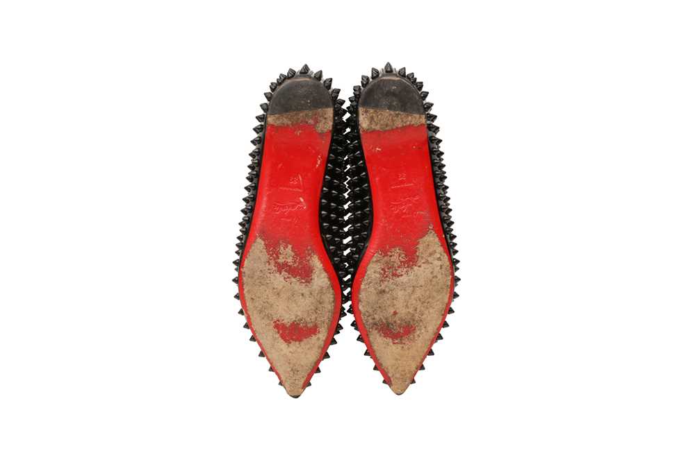 Christian Louboutin Black Pigalle Spike Ballet Flat - Size 39 - Image 4 of 4