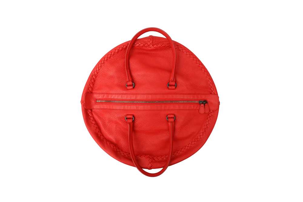 Bottega Veneta Red Cervo Disk Bag - Image 2 of 4