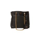 Prada Black Logo Chain Shoulder Bag