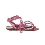 Jimmy Choo Pink Jelly Wrap Sandal - Size 41