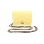 Gucci Yellow Marmont Nano Wallet On Chain