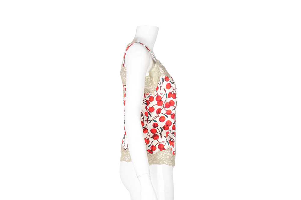 Dolce & Gabbana Cherry Print Camisole Top - Size 42 - Image 4 of 5