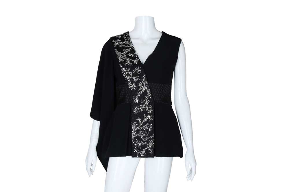 Alexander McQueen Black Embellished Kimono Top - Size 42