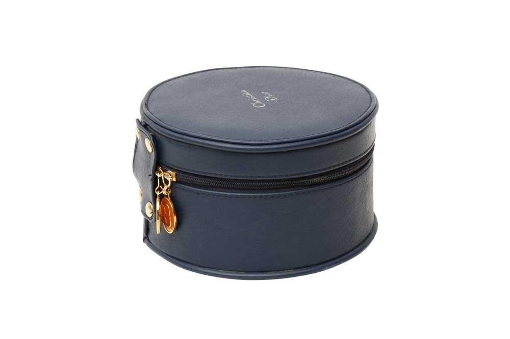 Christian Dior Blue Round Cosmetic Case - Image 2 of 4