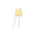 Miu Miu Buttercup Yellow Cotton Pleat Short - Size 44