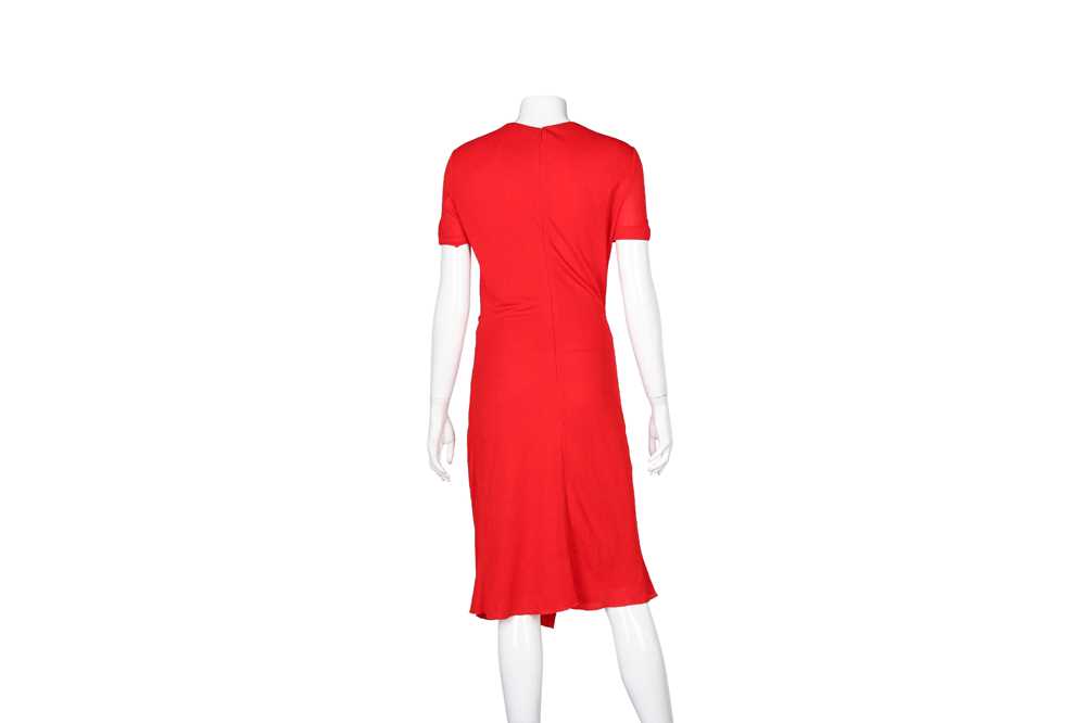 Gucci Red Crepe Tie Waist Dress - Size M - Image 3 of 5