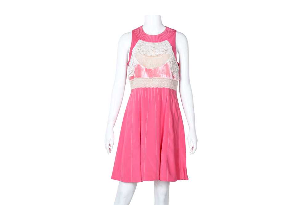 Valentino Pink Stripe Sleeveless Dress - Size 44