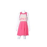Valentino Pink Stripe Sleeveless Dress - Size 44
