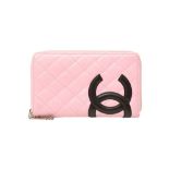 Chanel Pink Cambon Travel Wallet