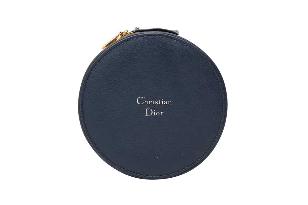 Christian Dior Blue Round Cosmetic Case