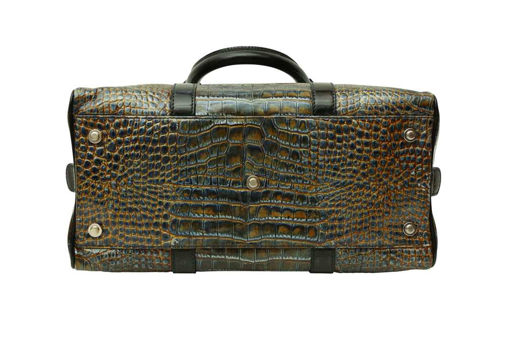 Christian Dior Teal Saddle Boston Bag - Image 5 of 6