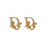 Christian Dior Monogram Pierced Earrings