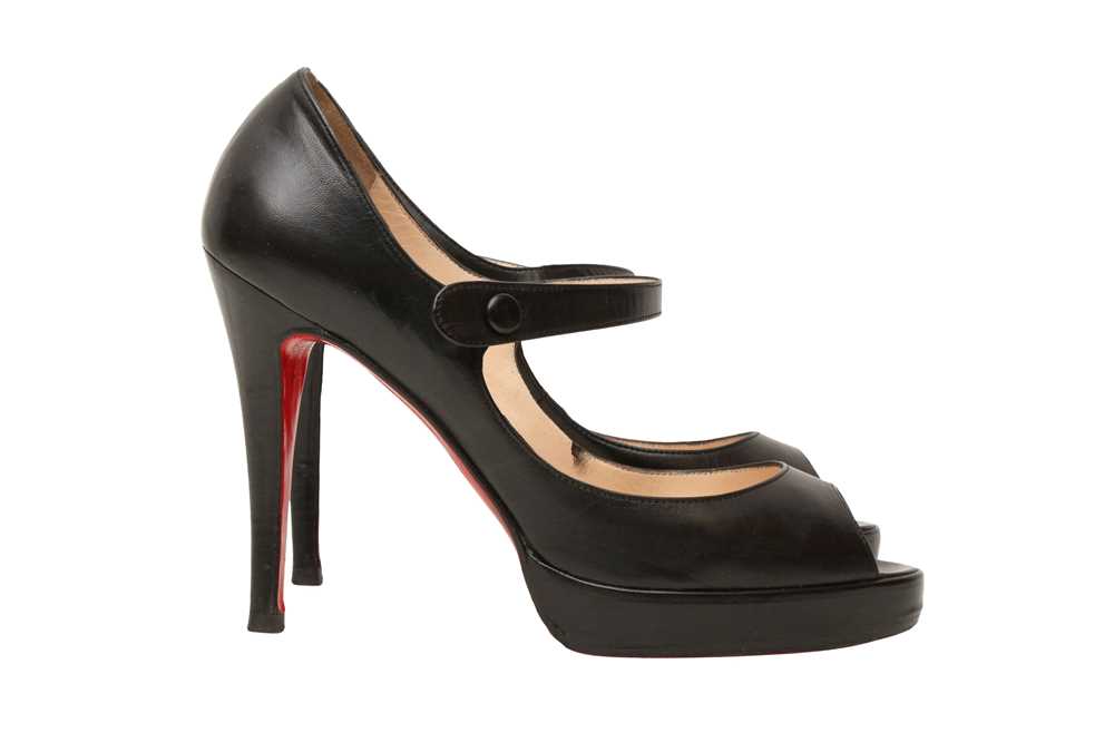 Christian Louboutin Black Iowa Zeppa Heeled Pump - Size 38.5