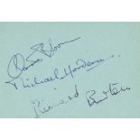 Autograph Album.- Incl. Richard Burton