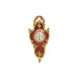 A LAQUER AND ORMOLU-MOUNTED WALL CLOCK