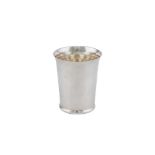 A modern French 950 standard silver small beaker, Paris by la Maison Ercuis