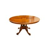 A VICTORIAN OVAL TOPPED INALID TABLE