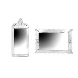 TWO CONTEMPORARY VENETIAN STYLE WALL MIRRORS