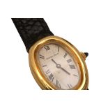 BUECHE GIROD. AN 18K GOLD LADY'S MANUAL WIND WRISTWATCH