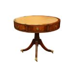 A 'TITCHMARSH & GOODWIN' MAHOGANY DRUM TABLE, IPSWICH, ENGLAND