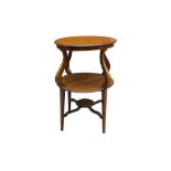 A 19TH CENTURY ROSEWOOD TWO TIER SIDE TABLE