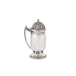 A George VI ‘arts and crafts’ sterling silver mustard pot, London 1938 by Omar Ramsden (1873-1939)