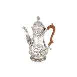 A Victorian sterling silver coffee pot, London 1896 by Francis Boone Thomas