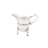 A George II Irish sterling silver milk or cream jug, Dublin circa 1750 by Robert Glanville (active 1