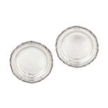 A pair of George IV sterling silver second course dishes, London 1828 by Paul Storr (1771-1844, firs