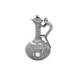An early 20th century Anglo – Indian silver claret jug or ewer, Cutch circa 1910