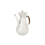 An Elizabeth II sterling silver coffee pot, London 1957 by Asprey