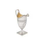 A George III sterling silver milk or cream jug, London 1798 by William Stroud (reg. 7th July 1788)