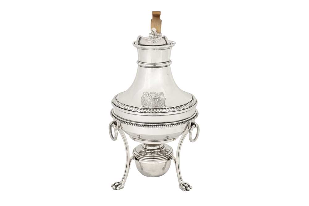 A George III sterling silver coffee pot or biggin on stand, London 1804/06 by Paul Storr (1771-1844, - Image 2 of 5