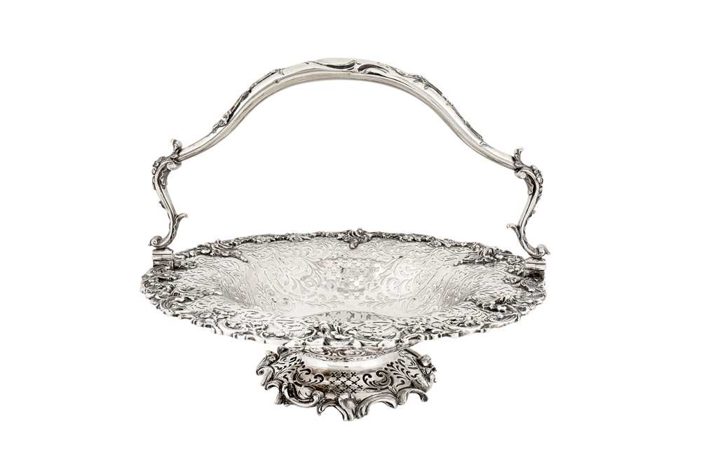 A good William IV sterling silver fruit or cake basket, London 1836 by Charles Fox