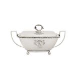 A George III sterling silver sauce tureen, London 1805 by Thomas Robins