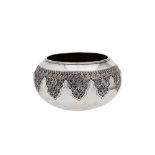 An early 20th century Ceylonese (Sri Lankan) unmarked silver bowl, Colombo circa 1930