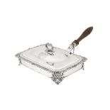 A George IV sterling silver toasted cheese dish, London 1826 by William Bateman II