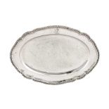 Harlaxton - A George II sterling silver meat dish, London 1752 by Edward Wakelin (reg. 17th Nov 1747