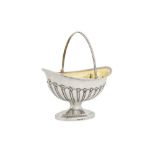 A George III sterling silver sugar basket, London 1795 by Daniel Pontifax