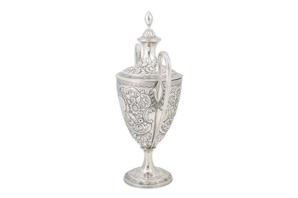 A George III sterling silver twin handled cup and cover, London 1790 by Thomas Howell of Bath (proba - Image 3 of 5