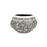 An early 20th century Anglo - Indian unmarked silver bowl, Lucknow circa 1910