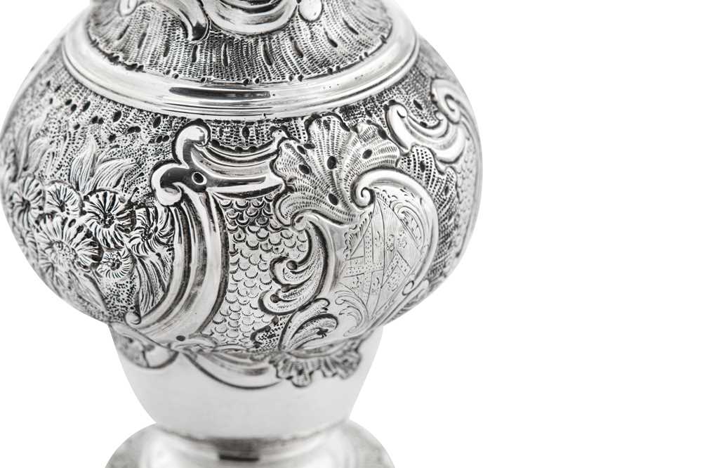 A George II silver cream jug, London circa 1750 by John Pollock (this mark reg. 26th June 1739) - Image 4 of 5