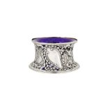 A Victorian sterling silver dish ring bowl, London 1893 by Nathan and Hayes