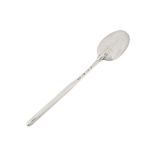 A George I Britannia standard silver serving marrow scoop spoon, London 1716, maker’s mark obscured