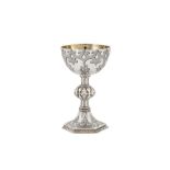 A Victorian sterling silver traveling communion cup, London 1854 by George Angell