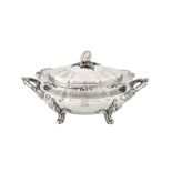 A Victorian sterling silver sauce tureen, Sheffield 1846 by Samuel Roberts & Co