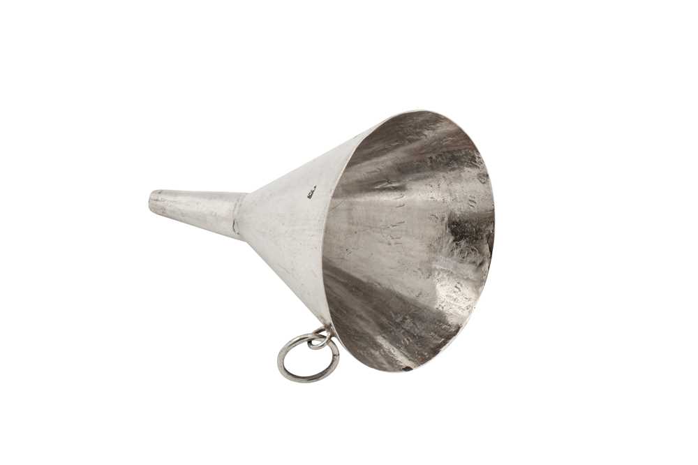 A George I sterling silver perfume or spirit funnel, London circa 1720 by David Clayton (this mark r - Image 2 of 3